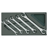 Set of open flare nut spanners in 1/3 ES tool module